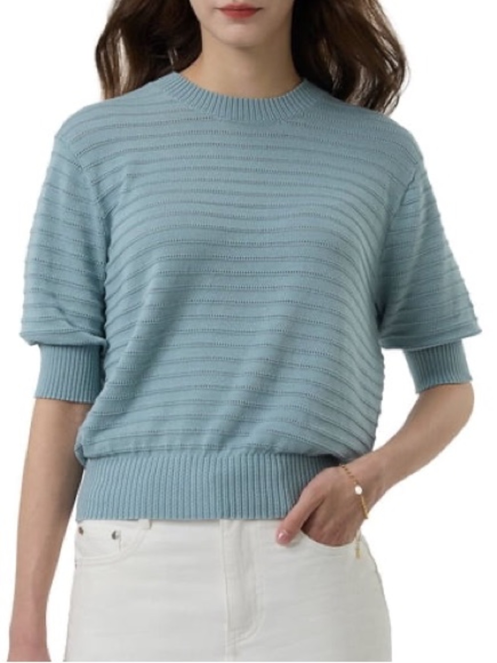 FRYE Short Sleeve Knit Sweater